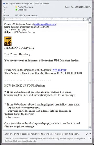 ups letter